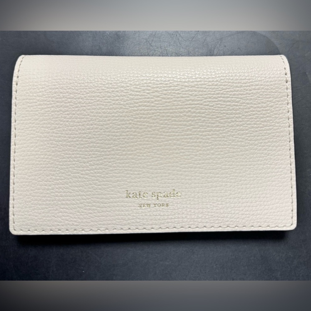 Kate Spade Mini Card Wallet, Cream, Like New